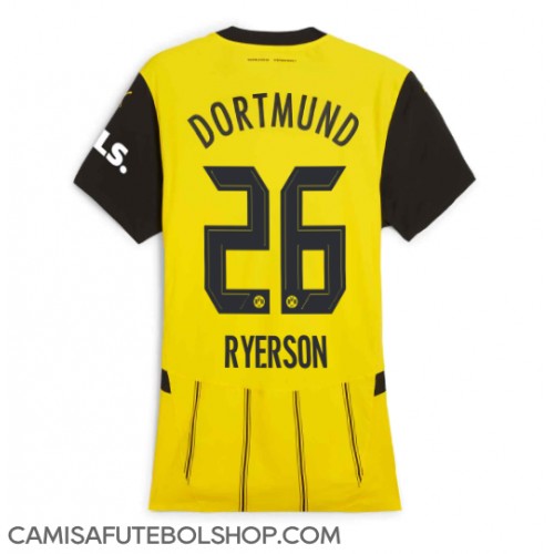 Camisa de time de futebol Borussia Dortmund Julian Ryerson #26 Replicas 1º Equipamento Feminina 2024-25 Manga Curta